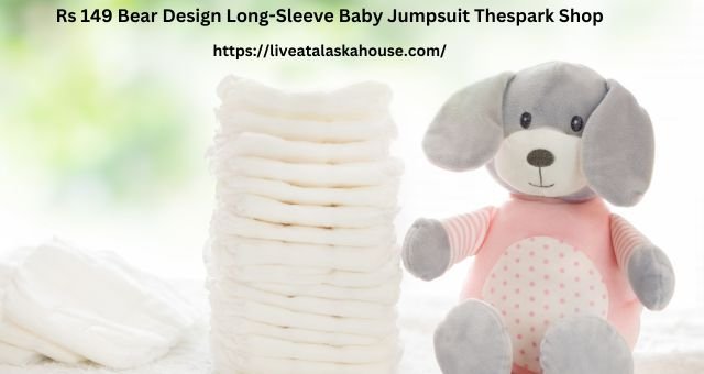 Rs 149 Bear Design Long-Sleeve Baby Jumpsuit Thespark Shop